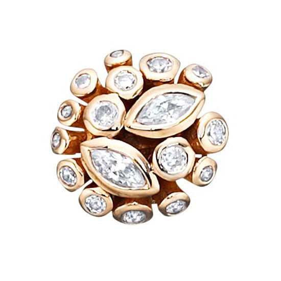 STORY by Kranz & Ziegler Gold Plated with Clear CZ Button-340613 RETIRED ONLY 2 LEFT!