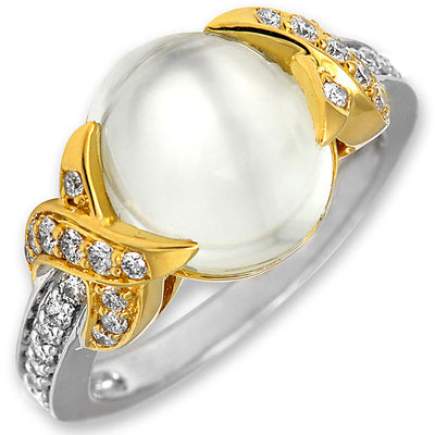 Diamonds & Moonstone Ring-304429
