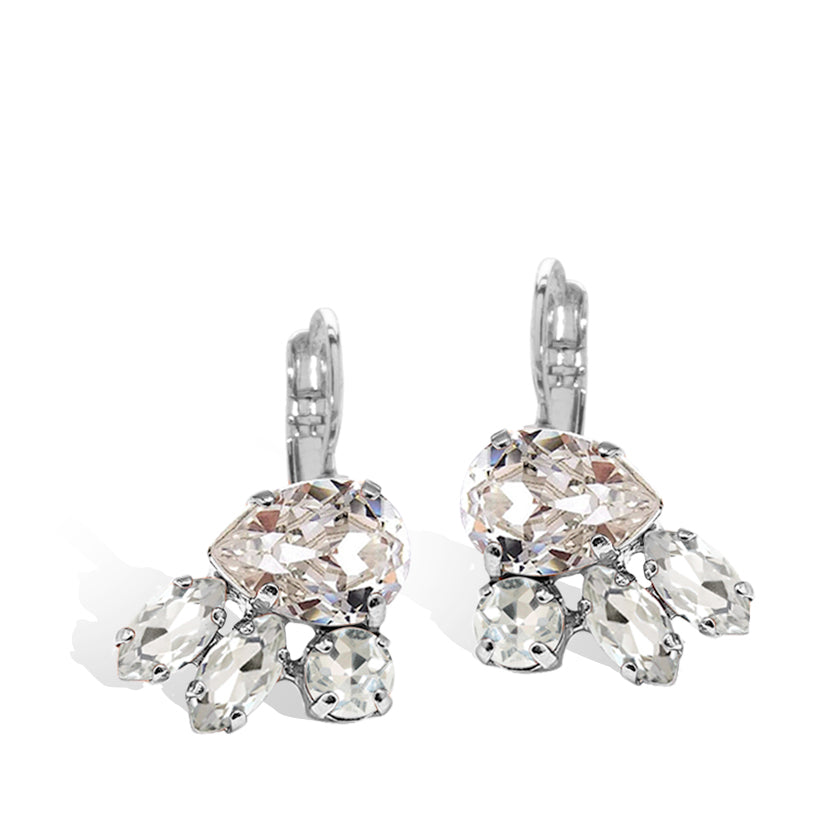 Mariana On a Clear Day Pear Cluster Earrings