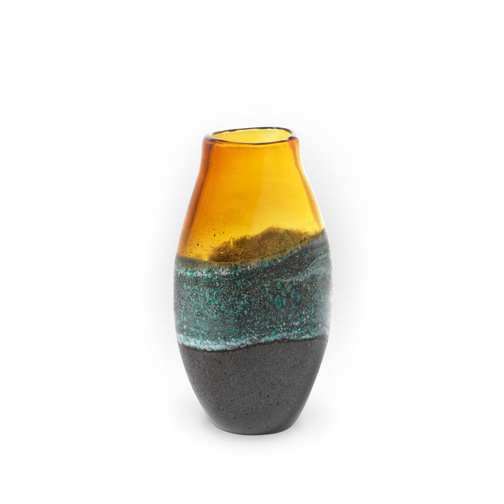 Viterra Glass Amber Stone Vase