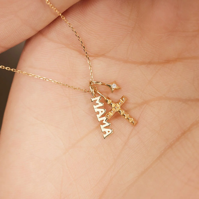 MAMA | Tiny Script Mama Pendant