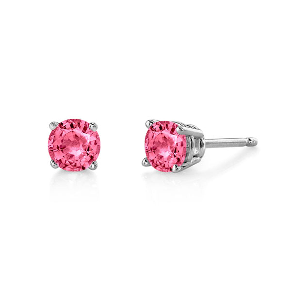 Pink Tourmaline 5mm Earrings-425-21