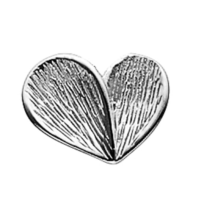 STORY by Kranz & Ziegler Sterling Silver Groovy Heart Button-339315