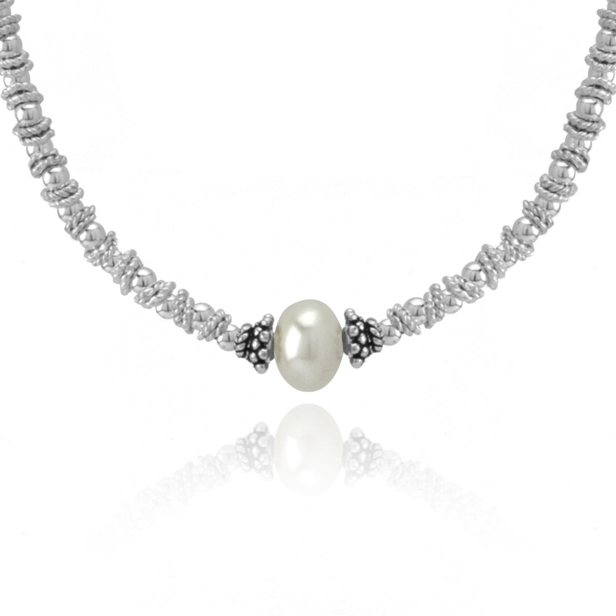 Pearl & Sterling Silver Necklace