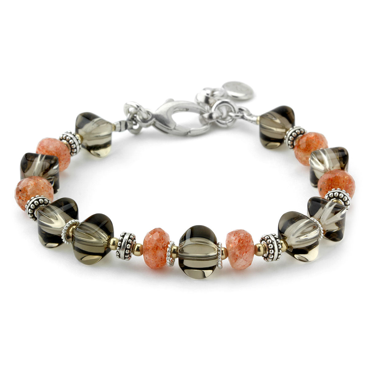 Smoky Quartz & Sunstone Bracelet