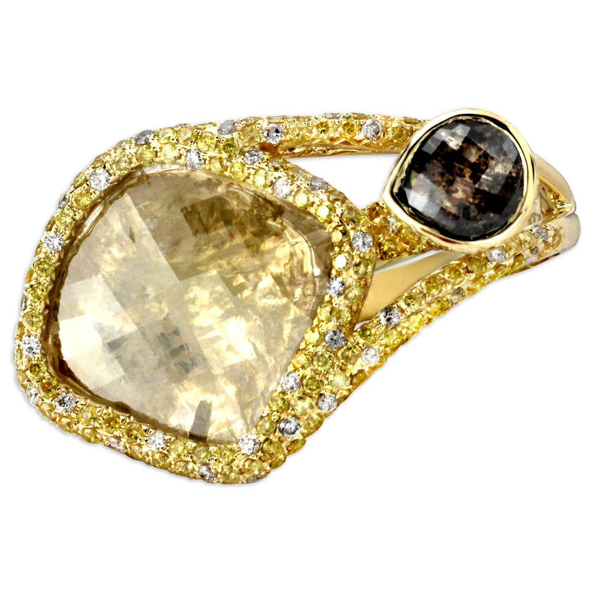 Raw Diamond & 18kt Gold Ring-340048