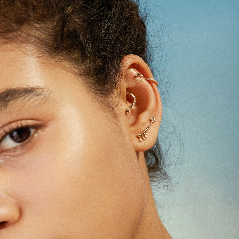 DALLAS | Lab Grown Diamond Cluster Threadless Flatback Earring