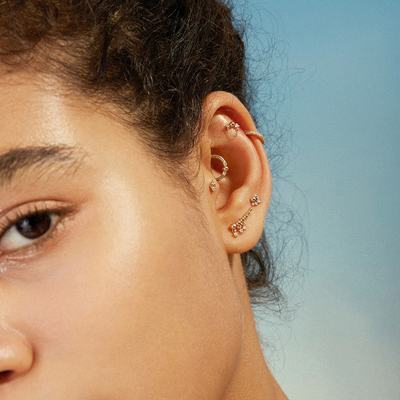 DALLAS | Lab Grown Diamond Cluster Threadless Flatback Earring