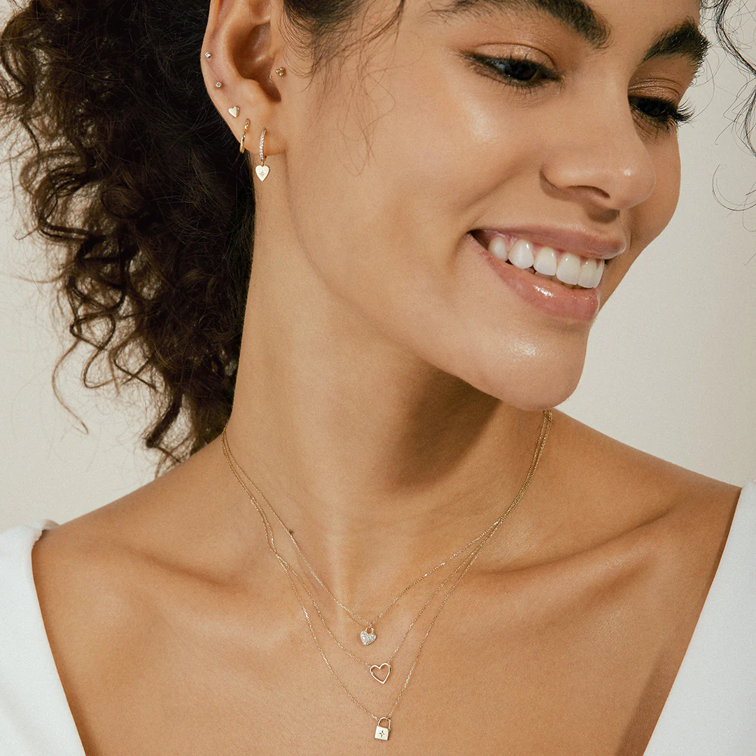 REHANA | Diamond Padlock Necklace