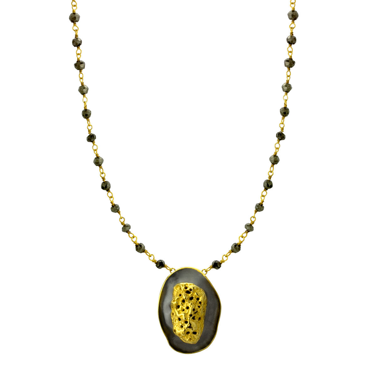 Pyrite Statement Necklace 235-695