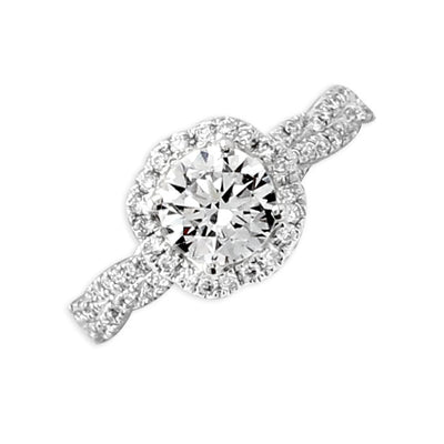 Diamond Halo Ring with interesting pave' design 341812