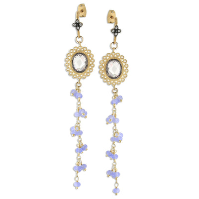 Lavender Chalcedony Earrings-349298
