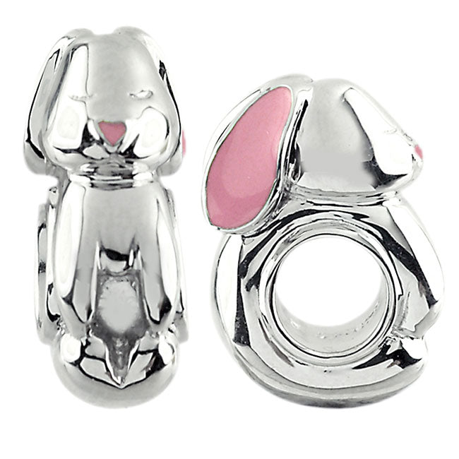 Storywheels Large Bunny with Enamel Sterling Silver Charm-330961