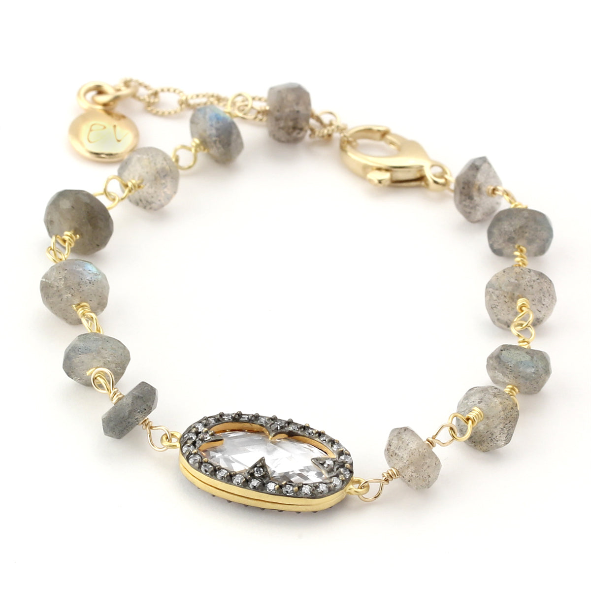 Labradorite & Topaz Bracelet-347666