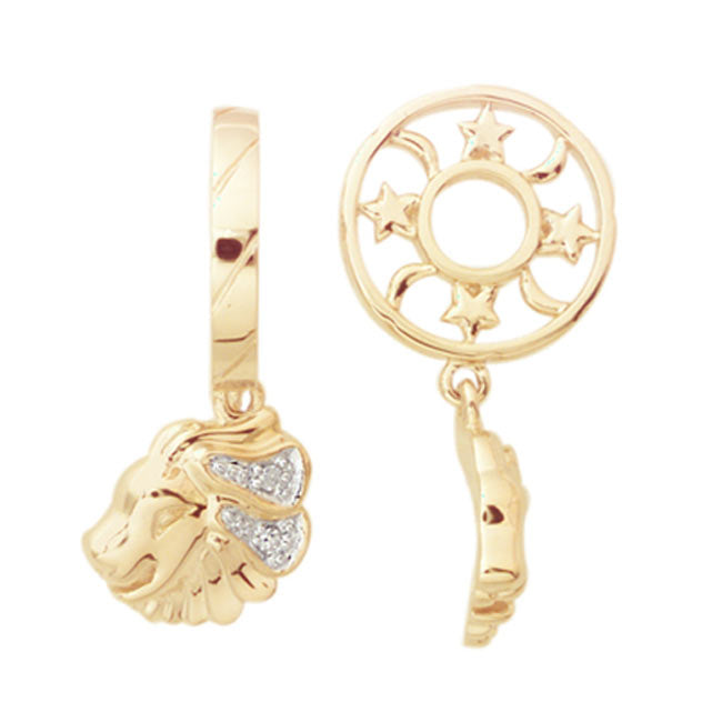 Storywheels LEO Dangle with Diamond 14K Gold Wheel ONLY 1 AVAILABLE!-265805