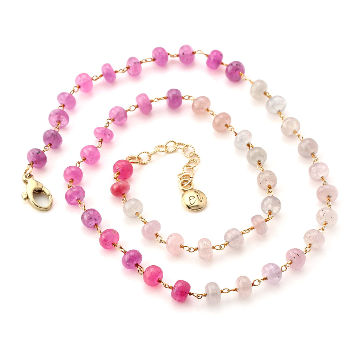 Pink Sapphire Ombre Necklace-349269