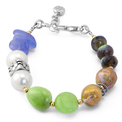 Impressionist Collection Labradorite & Chalcedony Bracelet