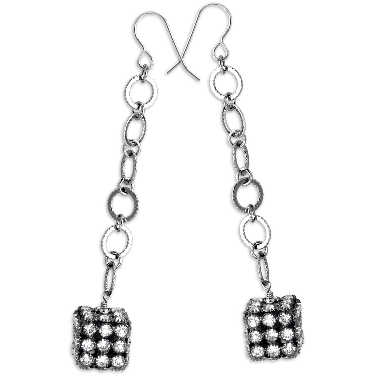 Sterling Silver and Crystal Earrings-340109