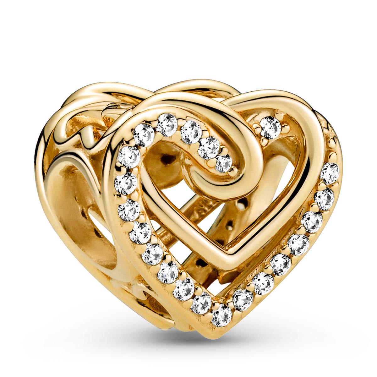 Sparkling Entwined Hearts Charm