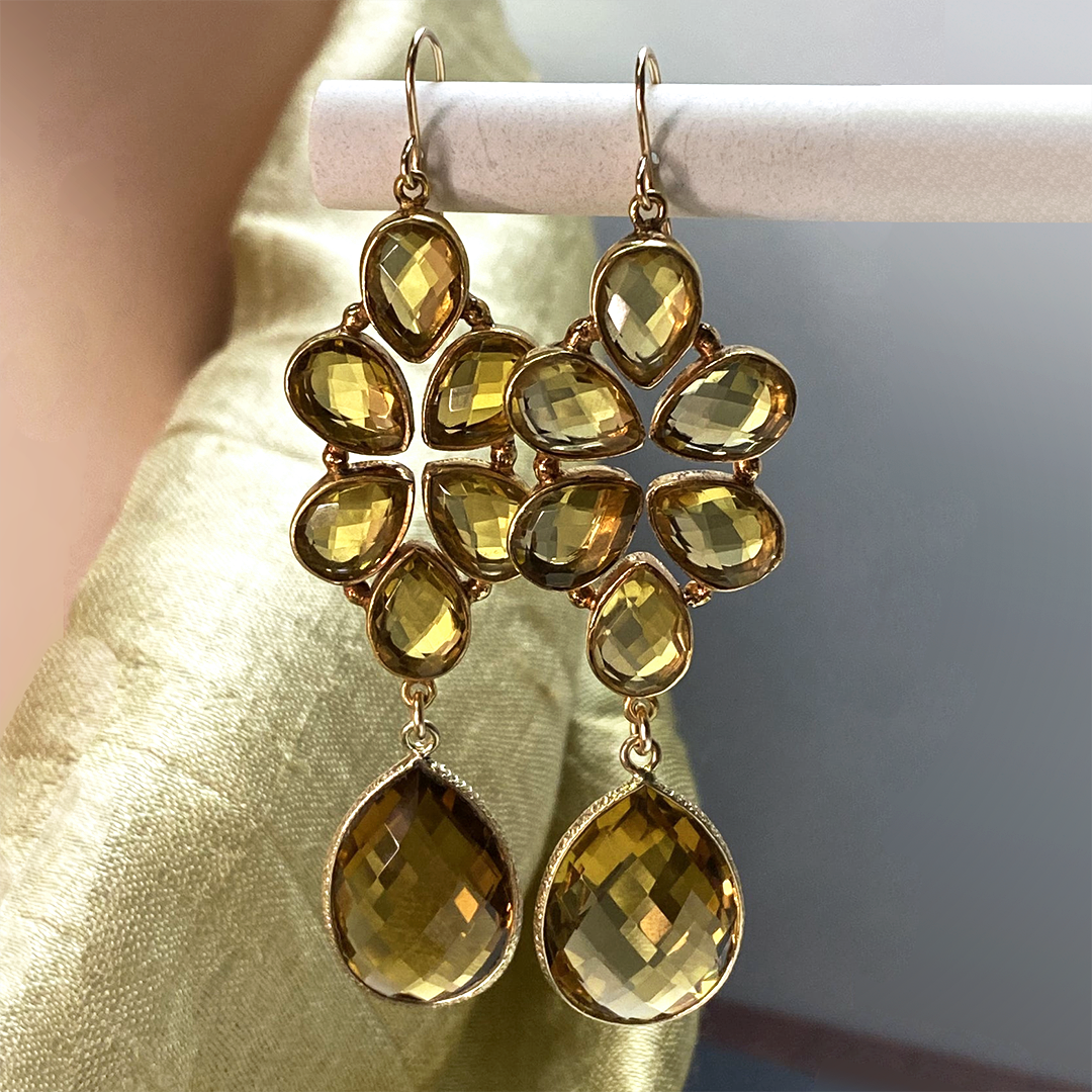 Floral Collection Citrine Earrings