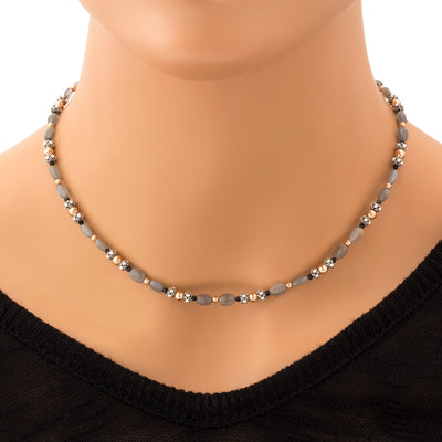 Nikini Moonstone & Black Spinel Necklace