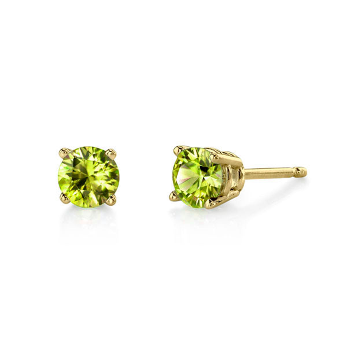 Peridot 4mm Earrings-425-8