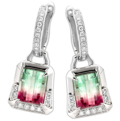 Bi-Color Tourmaline Earrings-338649