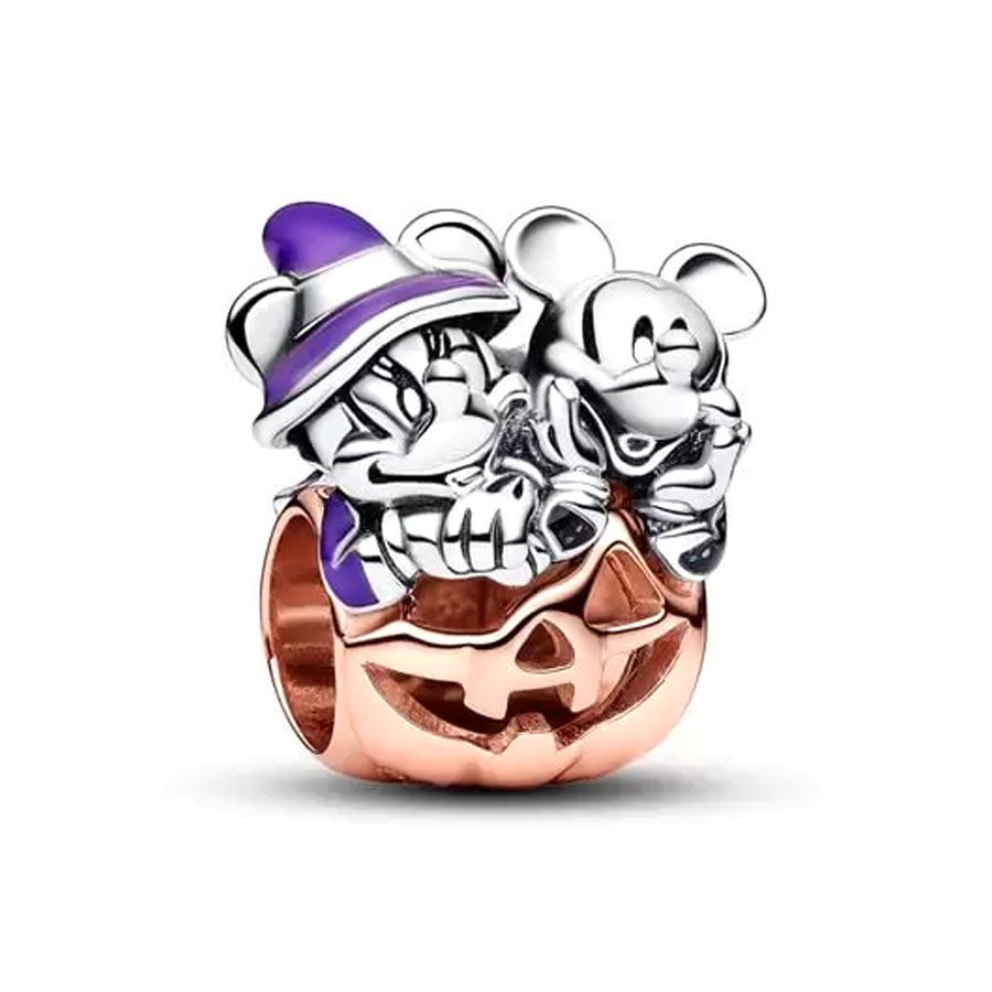 Disney Mickey Mouse & Minnie Mouse Halloween Pumpkin Charm