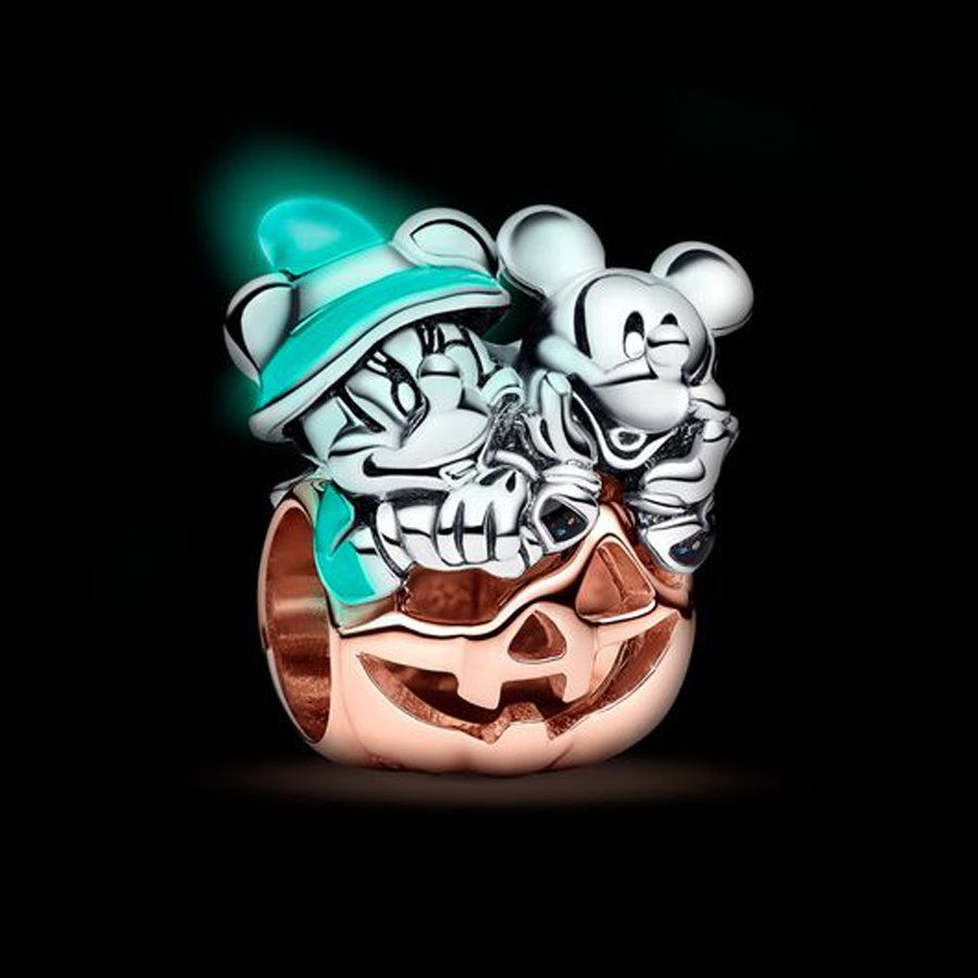Disney Mickey Mouse & Minnie Mouse Halloween Pumpkin Charm