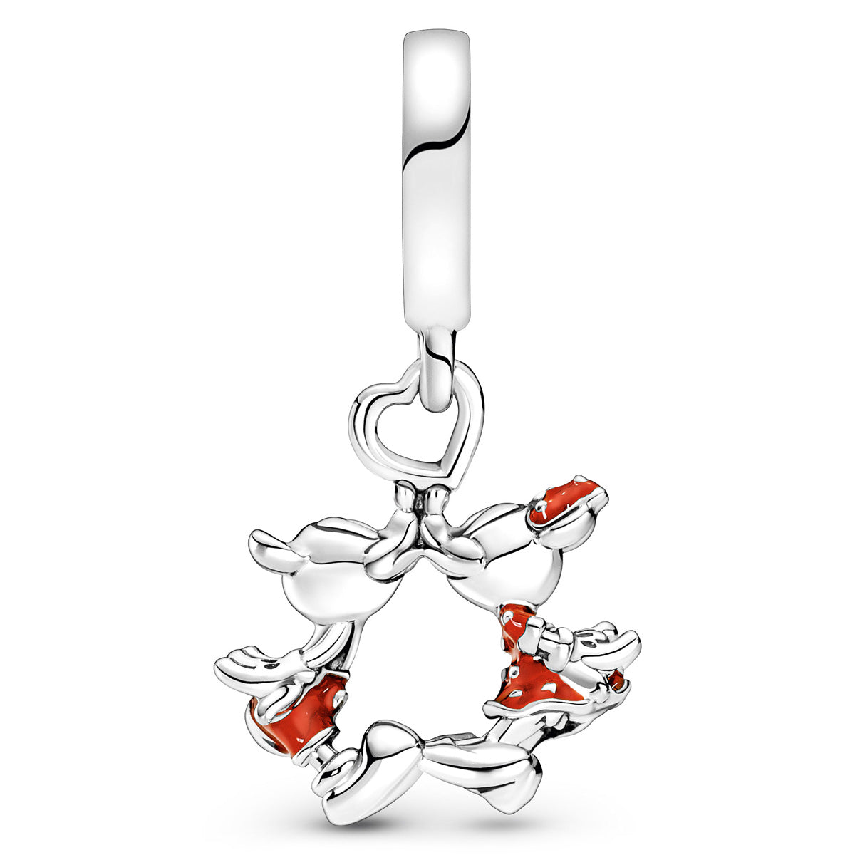 Pandora Disney Mickey Mouse & Minnie Mouse Kissing Dangle Charm