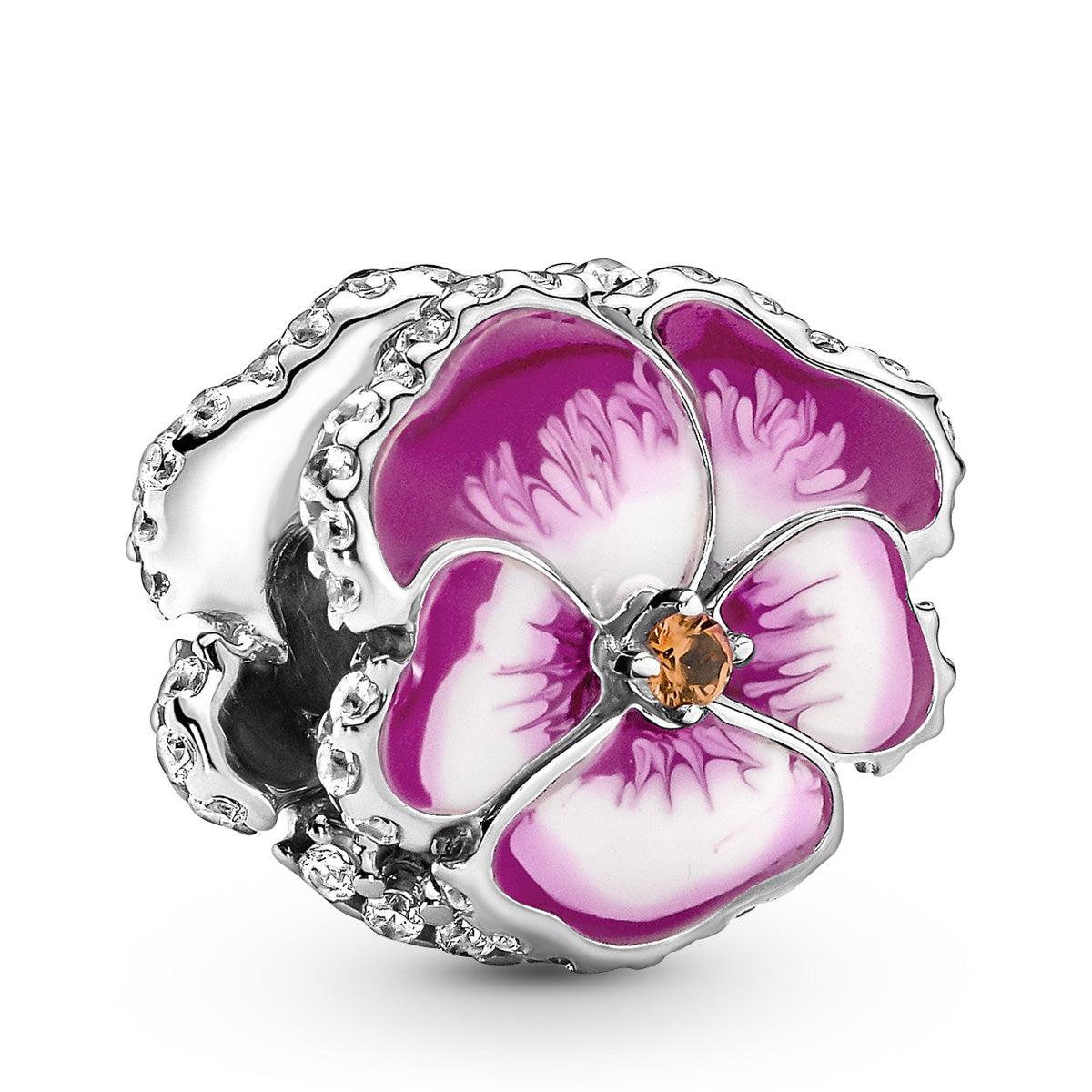 Pandora Pansy Flower Charm