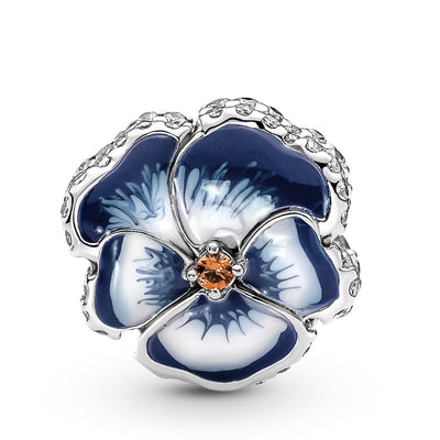 Pandora Pansy Flower Charm