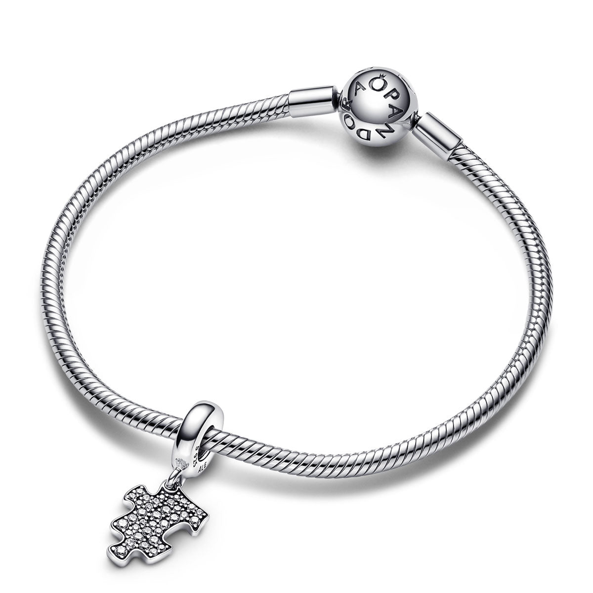Pandora Sparkling Puzzle Piece Dangle Charm