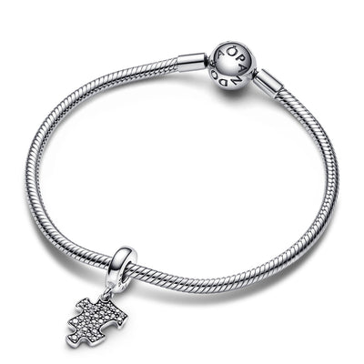 Pandora Sparkling Puzzle Piece Dangle Charm