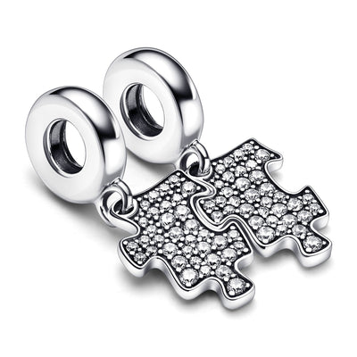 Pandora Sparkling Puzzle Piece Dangle Charm