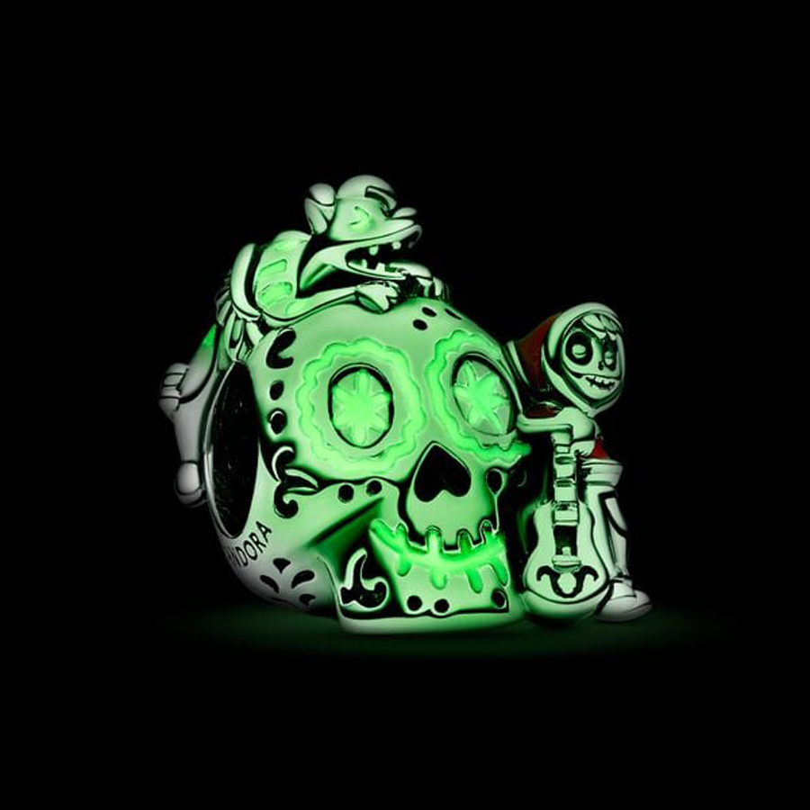 Pandora Disney Pixar Coco Miguel & Dante Skull Glow-in-the-dark
