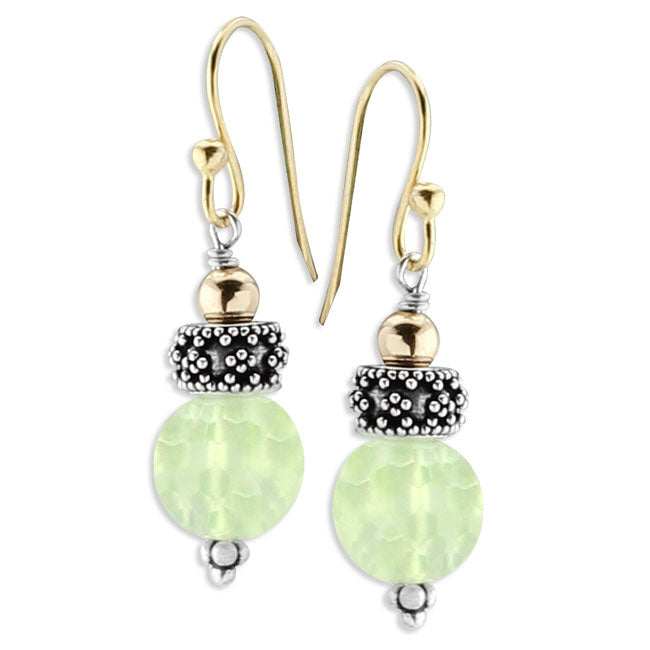 Green Faceted Tourmaline Earrings