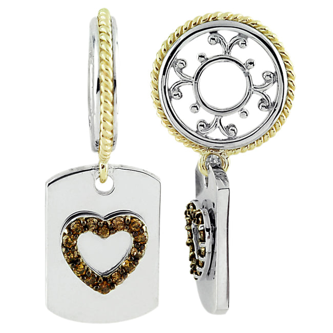 Storywheels Brown Diamond Heart Dangle ONLY 1 AVAILABLE!-331616