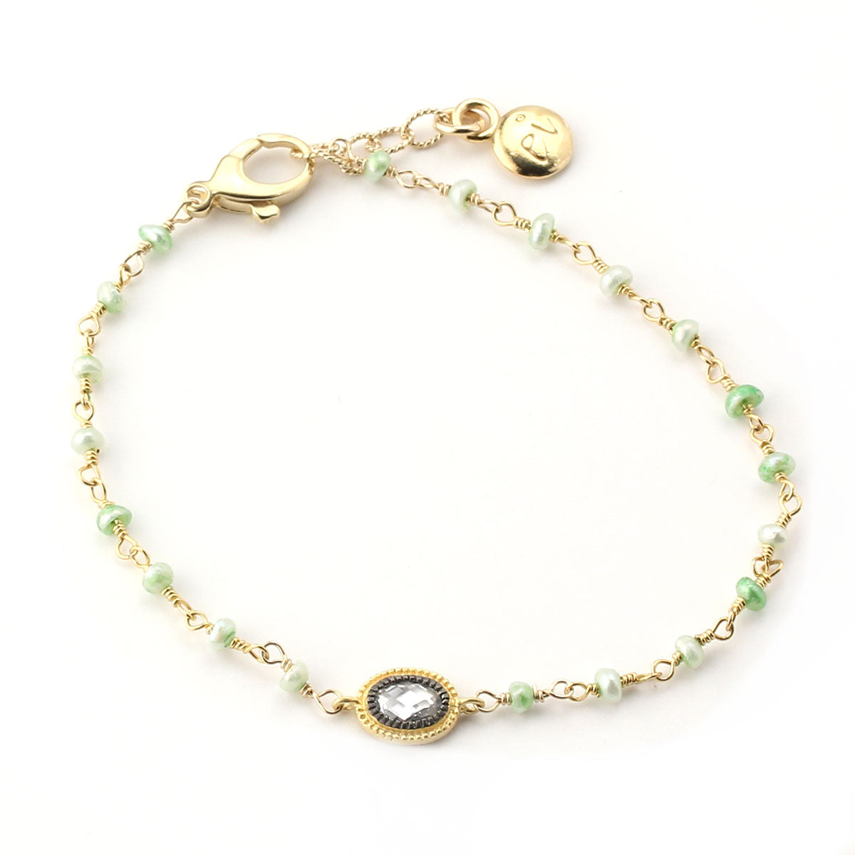Topaz Accent & Pearl Bracelet-348528