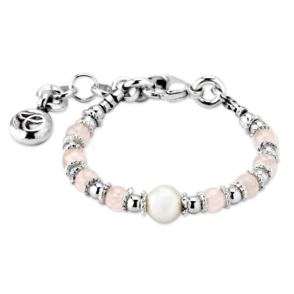 Rose Quartz and Pearl Baby Bracelet 342884