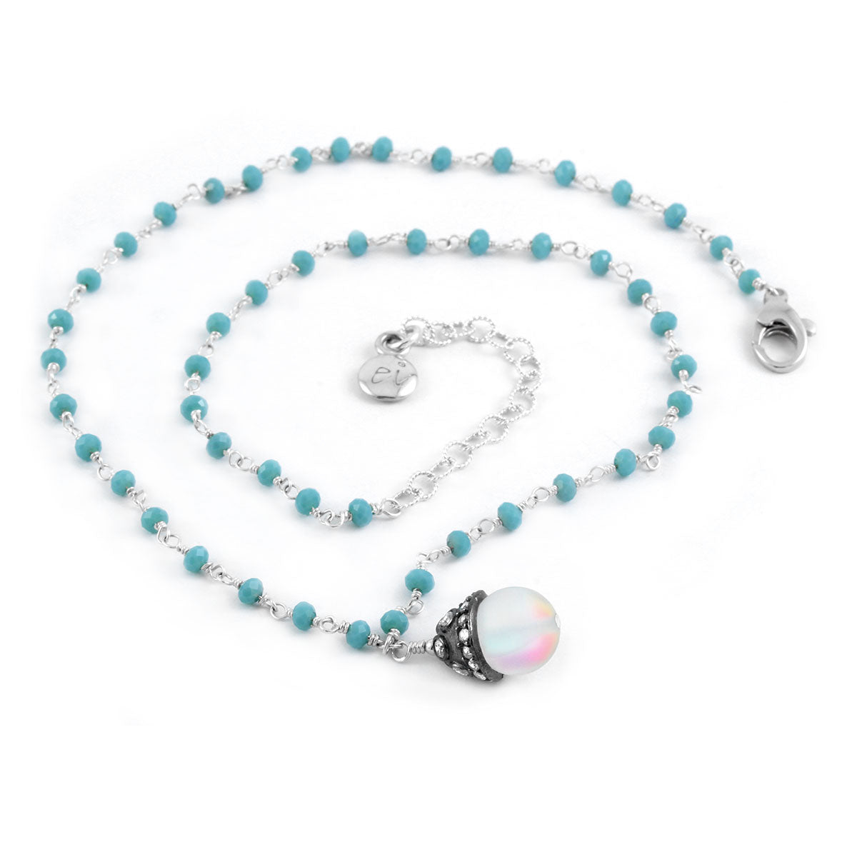 Amazonite & Glass Necklace-349530
