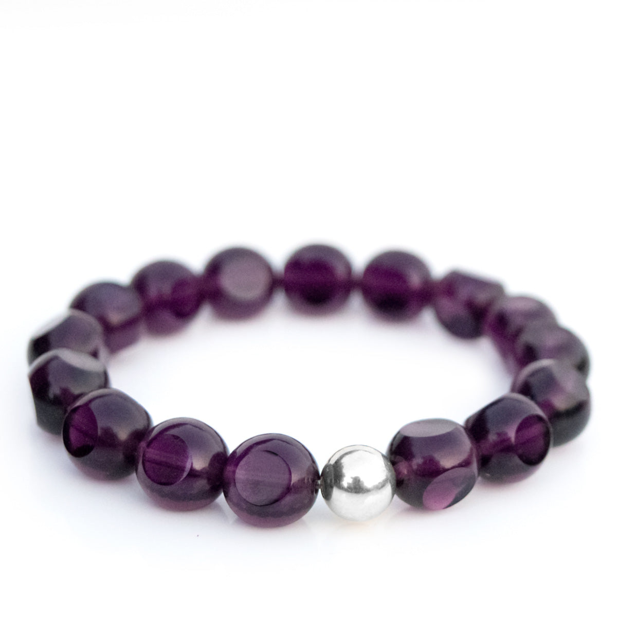Purple Paradise Beaded Stretch Bracelet