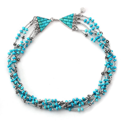 Sleeping Beauty Turquoise Multi-Strand Necklace-341486