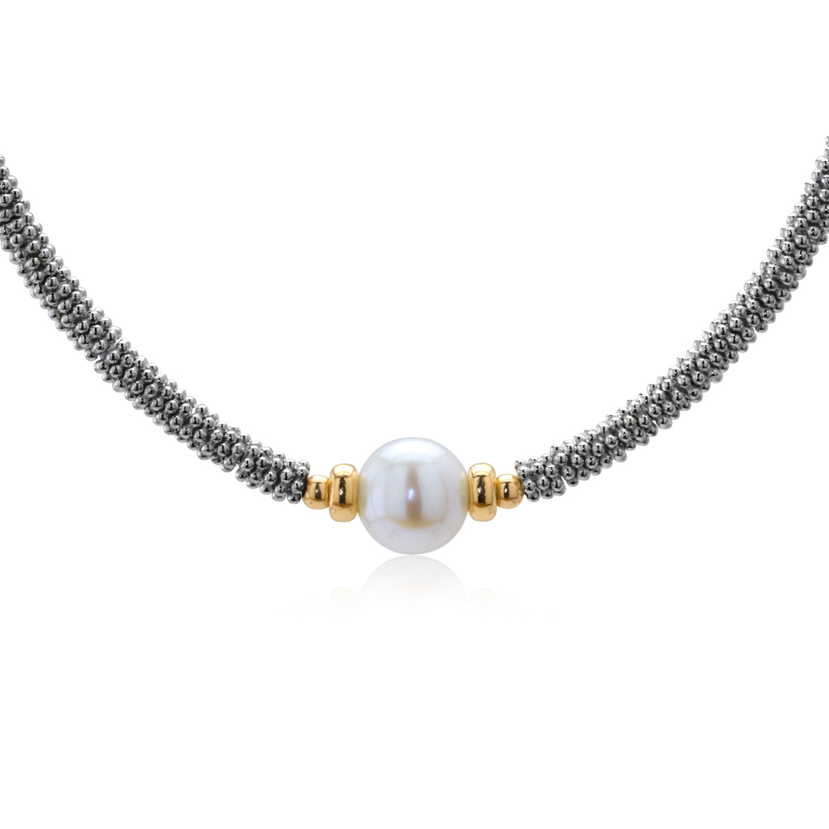 Classic Pearl Oxidized Necklace