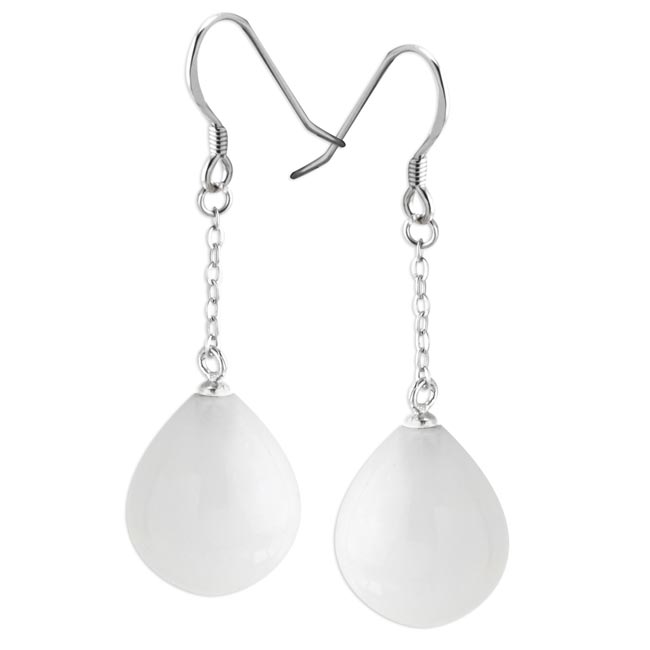 White Quartzite Earrings-343000