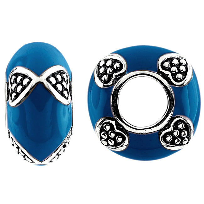 Storywheels Blue Enamel Heart Sterling Silver Wheel-336929