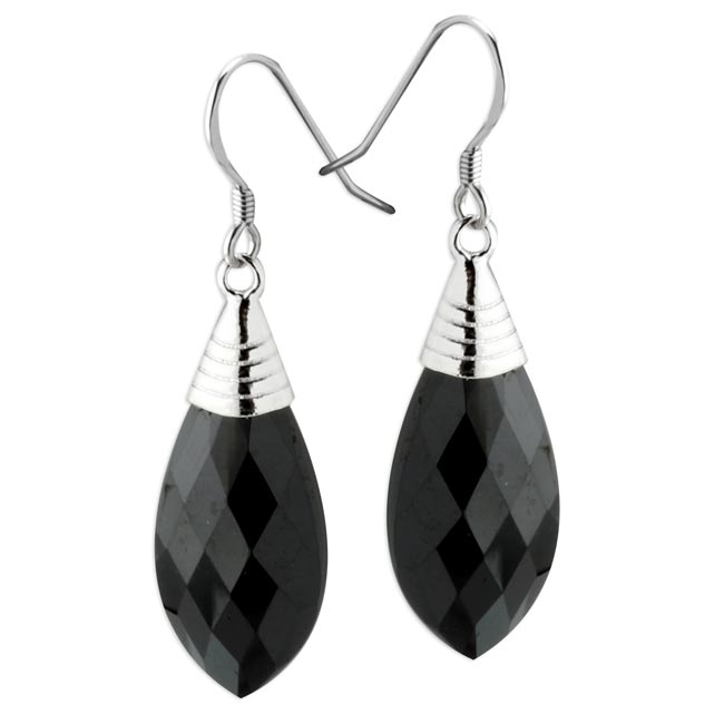 Black Spinel Earrings-343004