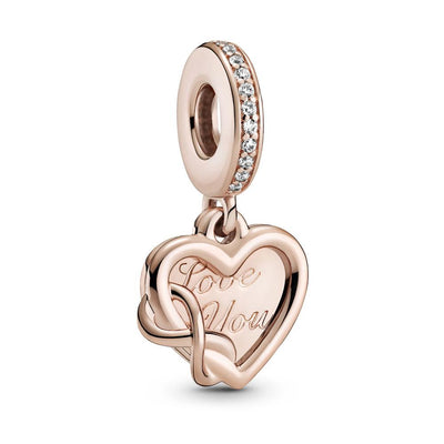 Pandora Love You Infinity Heart CZ Dangle Charm