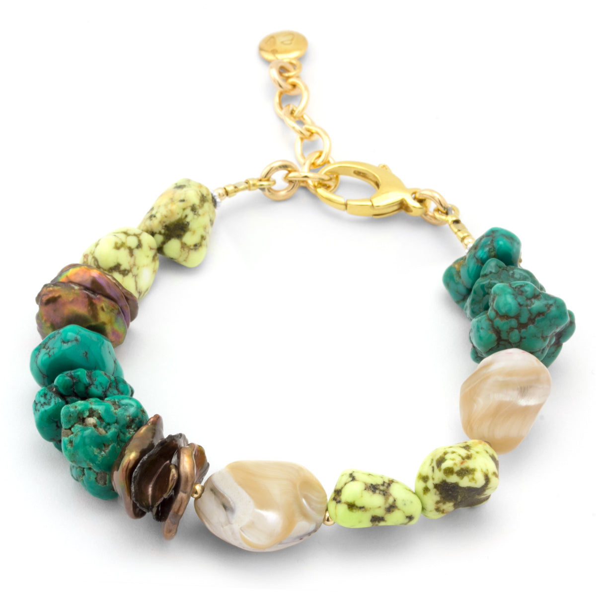 Impressionist Collection Turquoise & Keshi Pearl Bracelet - 1