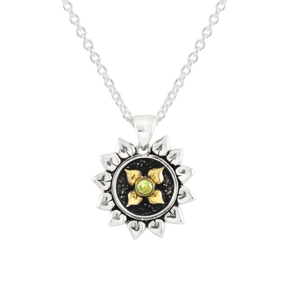 Roulette 18 Heart Chakra Peridot Necklace